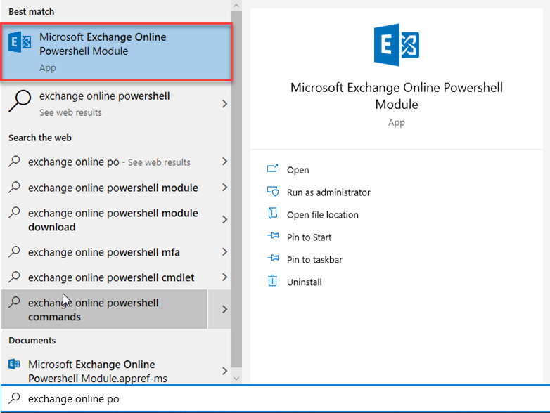 download exchange online powershell module